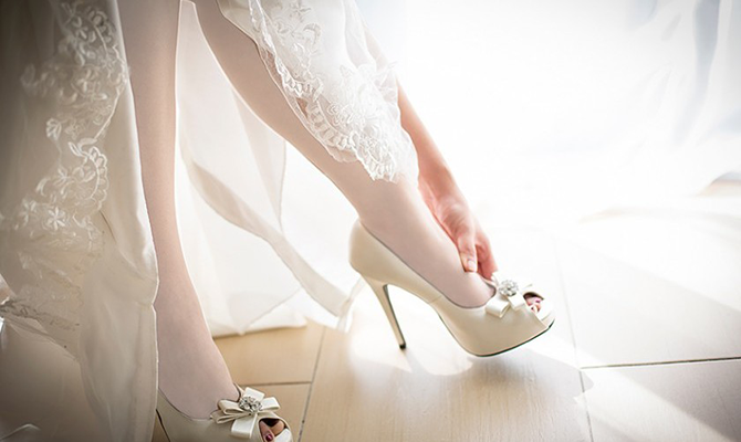 ست کردن کفش عروسی با لباس عروسی